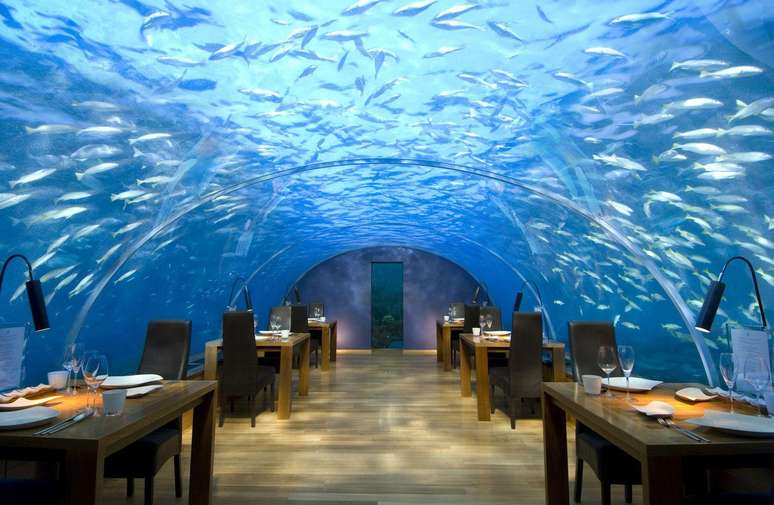Restaurante Submarino Ithaa, em Maldivas